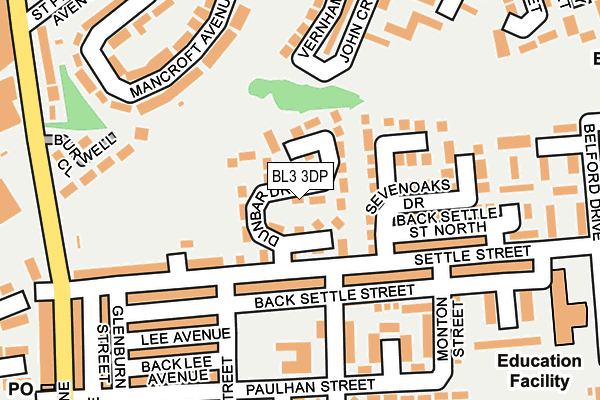 BL3 3DP map - OS OpenMap – Local (Ordnance Survey)