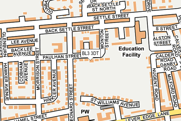 BL3 3DT map - OS OpenMap – Local (Ordnance Survey)