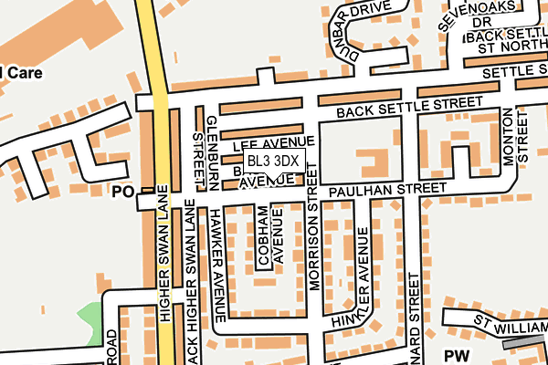 BL3 3DX map - OS OpenMap – Local (Ordnance Survey)