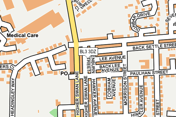 BL3 3DZ map - OS OpenMap – Local (Ordnance Survey)
