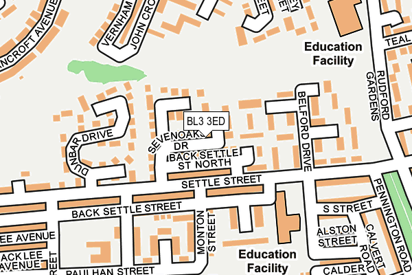 BL3 3ED map - OS OpenMap – Local (Ordnance Survey)
