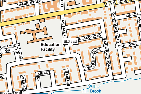 BL3 3EU map - OS OpenMap – Local (Ordnance Survey)