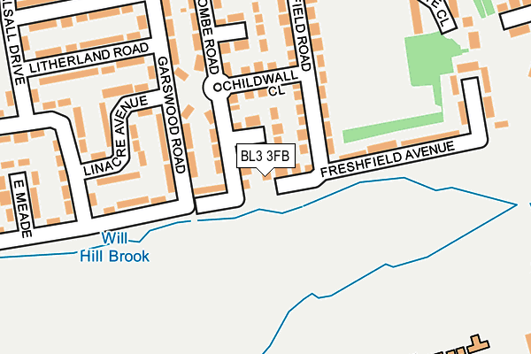 BL3 3FB map - OS OpenMap – Local (Ordnance Survey)