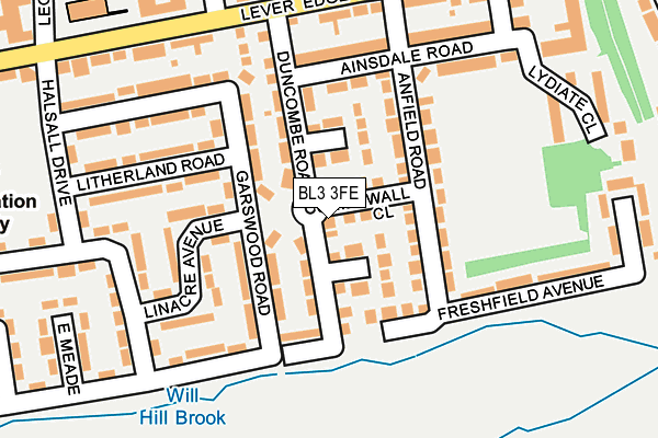 BL3 3FE map - OS OpenMap – Local (Ordnance Survey)