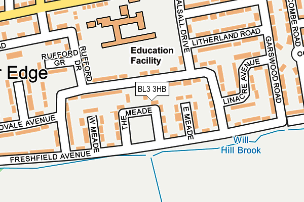 BL3 3HB map - OS OpenMap – Local (Ordnance Survey)