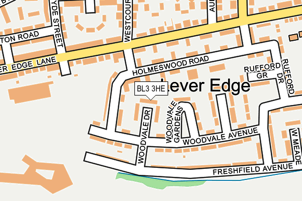BL3 3HE map - OS OpenMap – Local (Ordnance Survey)