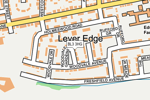 BL3 3HG map - OS OpenMap – Local (Ordnance Survey)