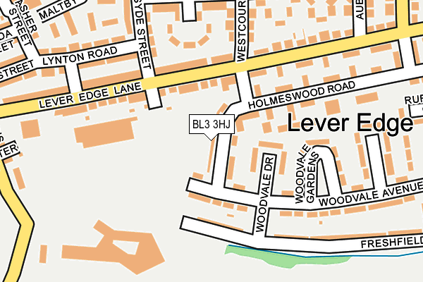 BL3 3HJ map - OS OpenMap – Local (Ordnance Survey)