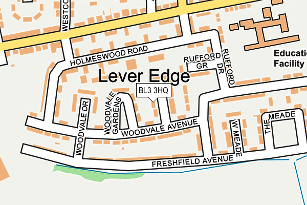 BL3 3HQ map - OS OpenMap – Local (Ordnance Survey)