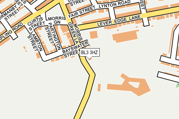 BL3 3HZ map - OS OpenMap – Local (Ordnance Survey)