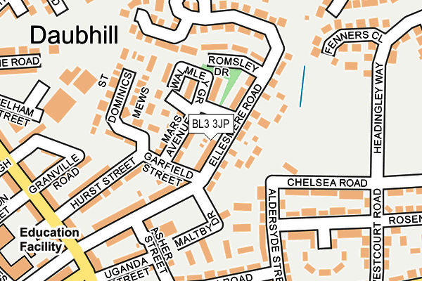 BL3 3JP map - OS OpenMap – Local (Ordnance Survey)