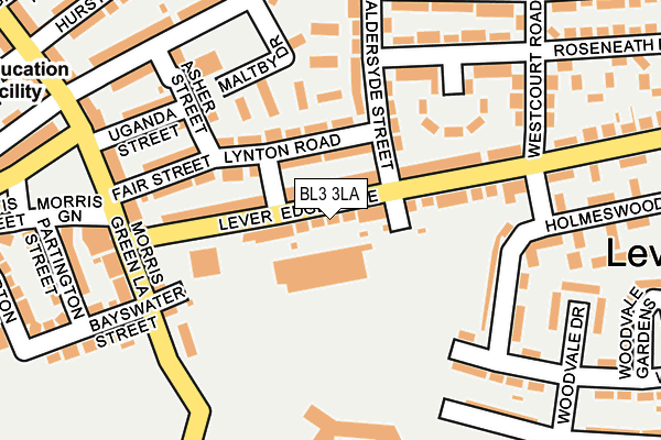 BL3 3LA map - OS OpenMap – Local (Ordnance Survey)