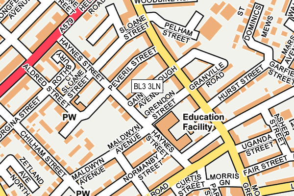 BL3 3LN map - OS OpenMap – Local (Ordnance Survey)