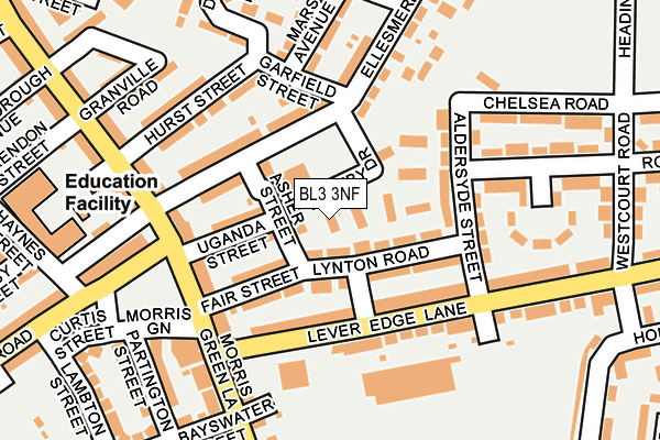BL3 3NF map - OS OpenMap – Local (Ordnance Survey)