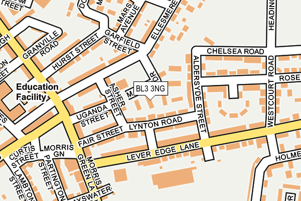 BL3 3NG map - OS OpenMap – Local (Ordnance Survey)