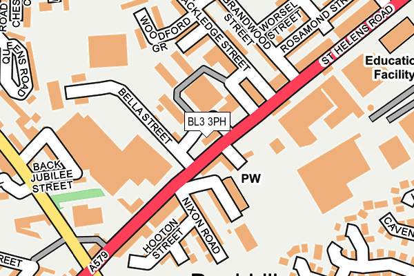 BL3 3PH map - OS OpenMap – Local (Ordnance Survey)