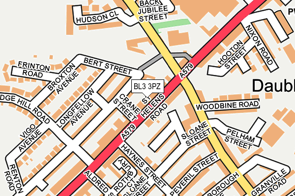 BL3 3PZ map - OS OpenMap – Local (Ordnance Survey)