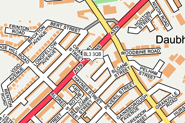 BL3 3QB map - OS OpenMap – Local (Ordnance Survey)