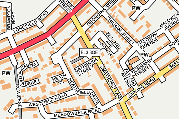 BL3 3QE map - OS OpenMap – Local (Ordnance Survey)
