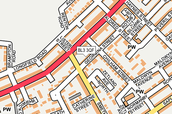 BL3 3QF map - OS OpenMap – Local (Ordnance Survey)
