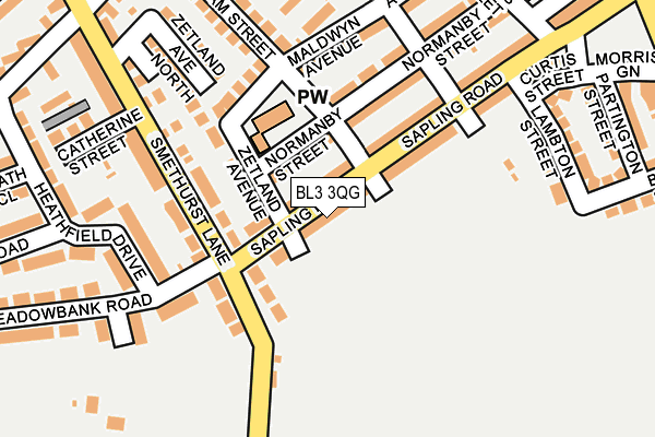 BL3 3QG map - OS OpenMap – Local (Ordnance Survey)