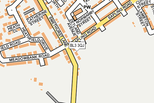 BL3 3QJ map - OS OpenMap – Local (Ordnance Survey)