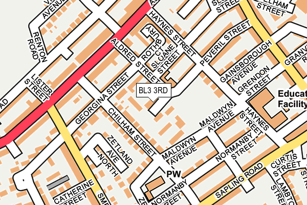BL3 3RD map - OS OpenMap – Local (Ordnance Survey)