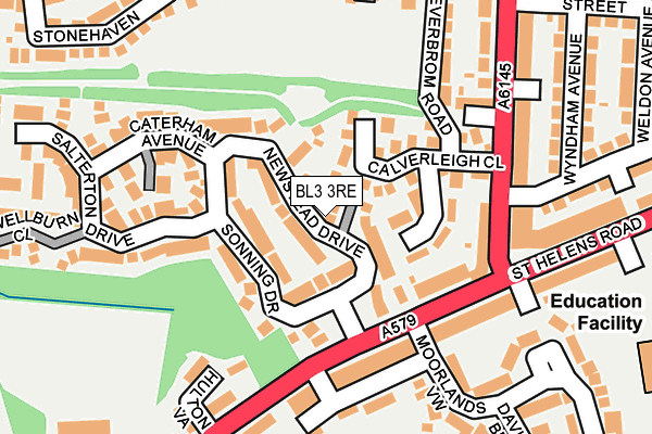 BL3 3RE map - OS OpenMap – Local (Ordnance Survey)