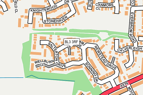 BL3 3RF map - OS OpenMap – Local (Ordnance Survey)