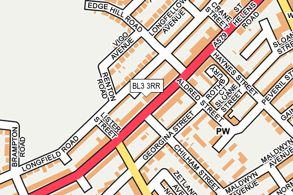 BL3 3RR map - OS OpenMap – Local (Ordnance Survey)