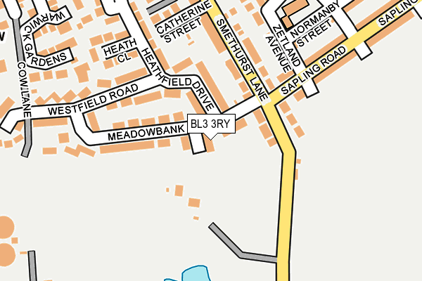 BL3 3RY map - OS OpenMap – Local (Ordnance Survey)