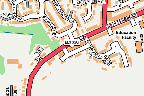 BL3 3SQ map - OS OpenMap – Local (Ordnance Survey)