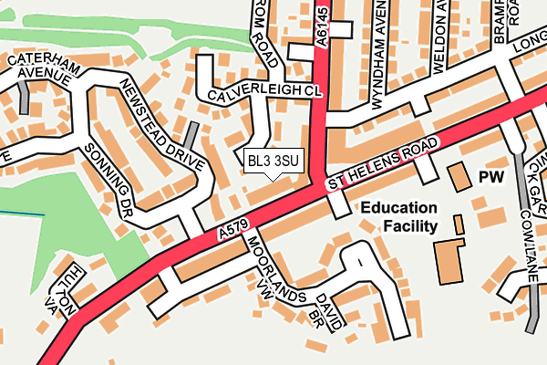 BL3 3SU map - OS OpenMap – Local (Ordnance Survey)