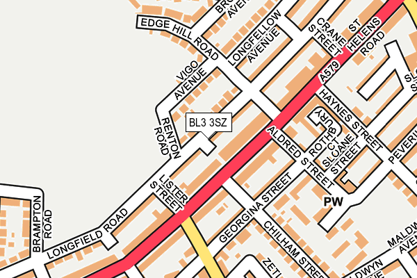 BL3 3SZ map - OS OpenMap – Local (Ordnance Survey)