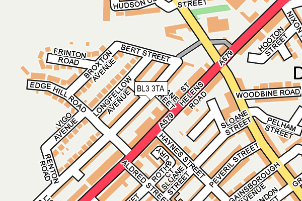 BL3 3TA map - OS OpenMap – Local (Ordnance Survey)