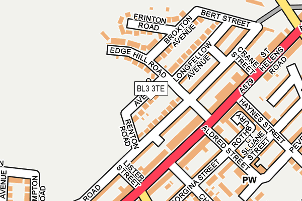 BL3 3TE map - OS OpenMap – Local (Ordnance Survey)