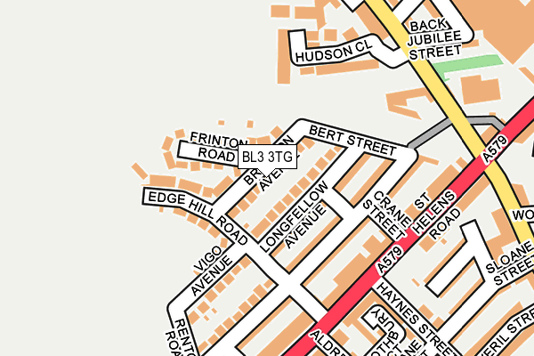 BL3 3TG map - OS OpenMap – Local (Ordnance Survey)