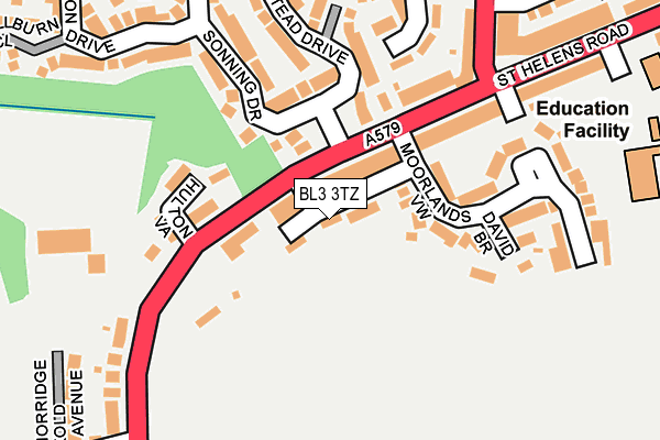 BL3 3TZ map - OS OpenMap – Local (Ordnance Survey)