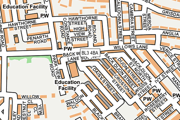 BL3 4BA map - OS OpenMap – Local (Ordnance Survey)