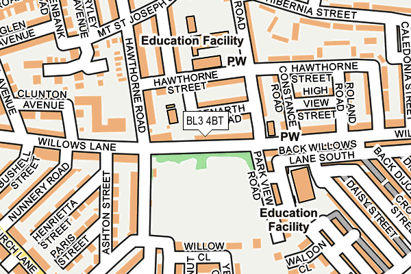 BL3 4BT map - OS OpenMap – Local (Ordnance Survey)