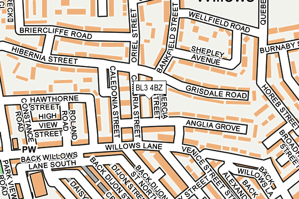 BL3 4BZ map - OS OpenMap – Local (Ordnance Survey)