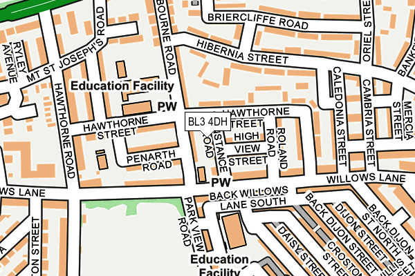 BL3 4DH map - OS OpenMap – Local (Ordnance Survey)