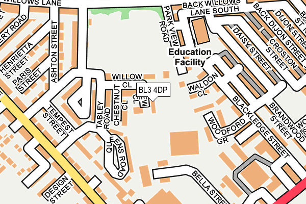 BL3 4DP map - OS OpenMap – Local (Ordnance Survey)