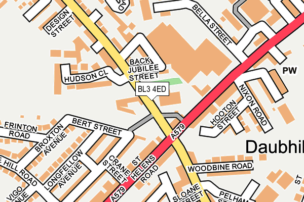 BL3 4ED map - OS OpenMap – Local (Ordnance Survey)