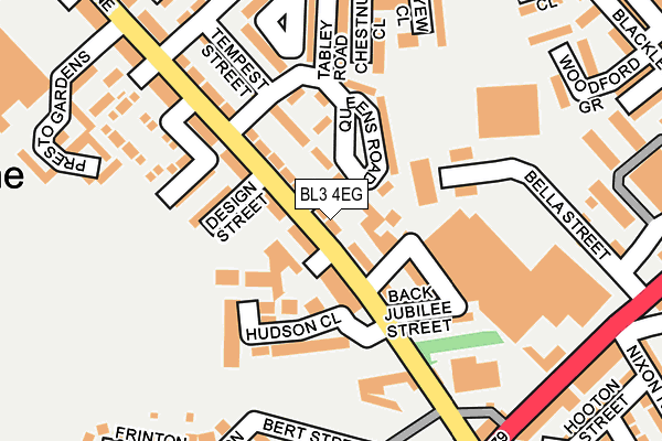 BL3 4EG map - OS OpenMap – Local (Ordnance Survey)