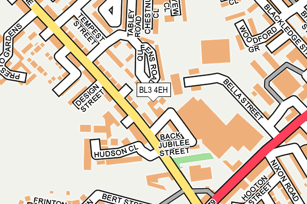 BL3 4EH map - OS OpenMap – Local (Ordnance Survey)