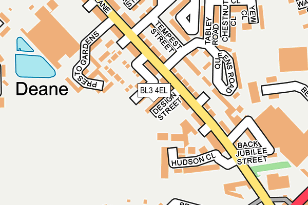 BL3 4EL map - OS OpenMap – Local (Ordnance Survey)