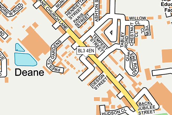 BL3 4EN map - OS OpenMap – Local (Ordnance Survey)