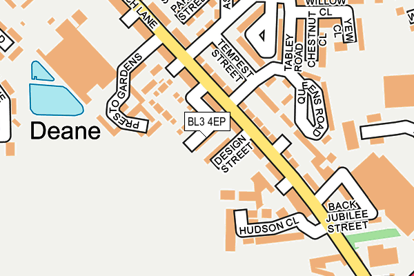 BL3 4EP map - OS OpenMap – Local (Ordnance Survey)