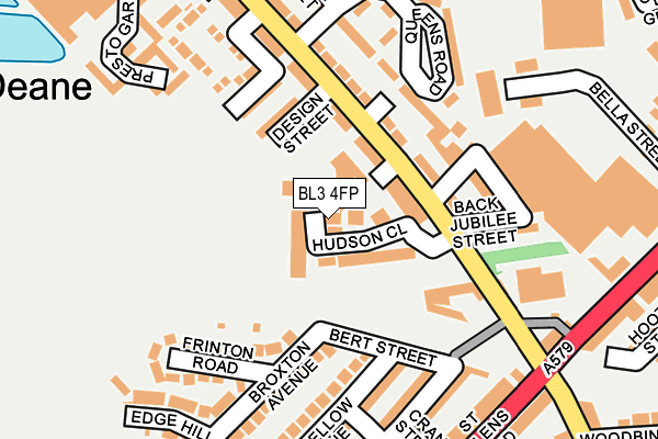 BL3 4FP map - OS OpenMap – Local (Ordnance Survey)
